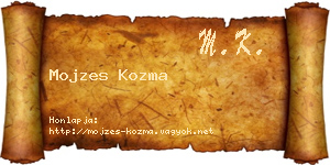 Mojzes Kozma névjegykártya